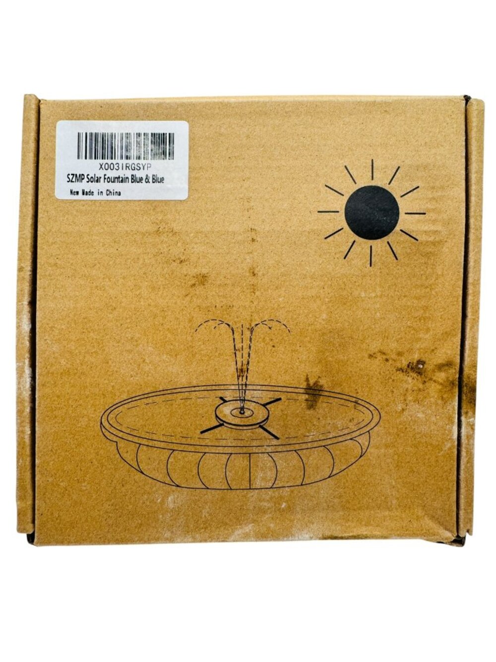 SZMP Solar Fountain With Pump For Outdoor Use Blue Eco-Friendly Design